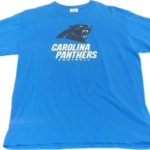 Carolina Panthers Nike Men's Large Shirt Blue Short Sleeve Logo